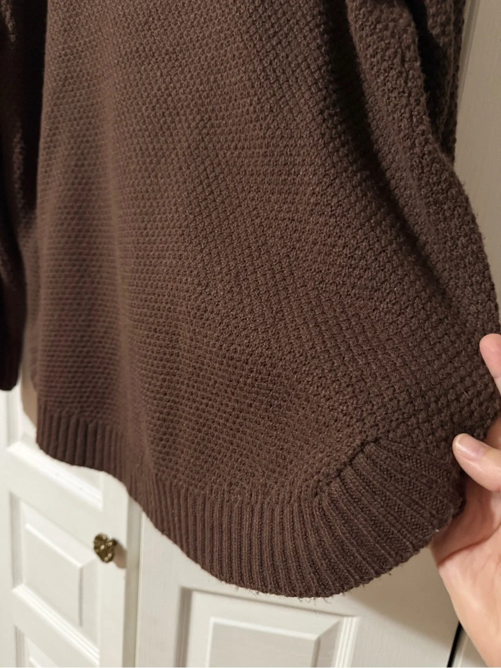Zenana Chocolate Brown Crewneck Sweater - 1X/2x - Picture 14 of 16